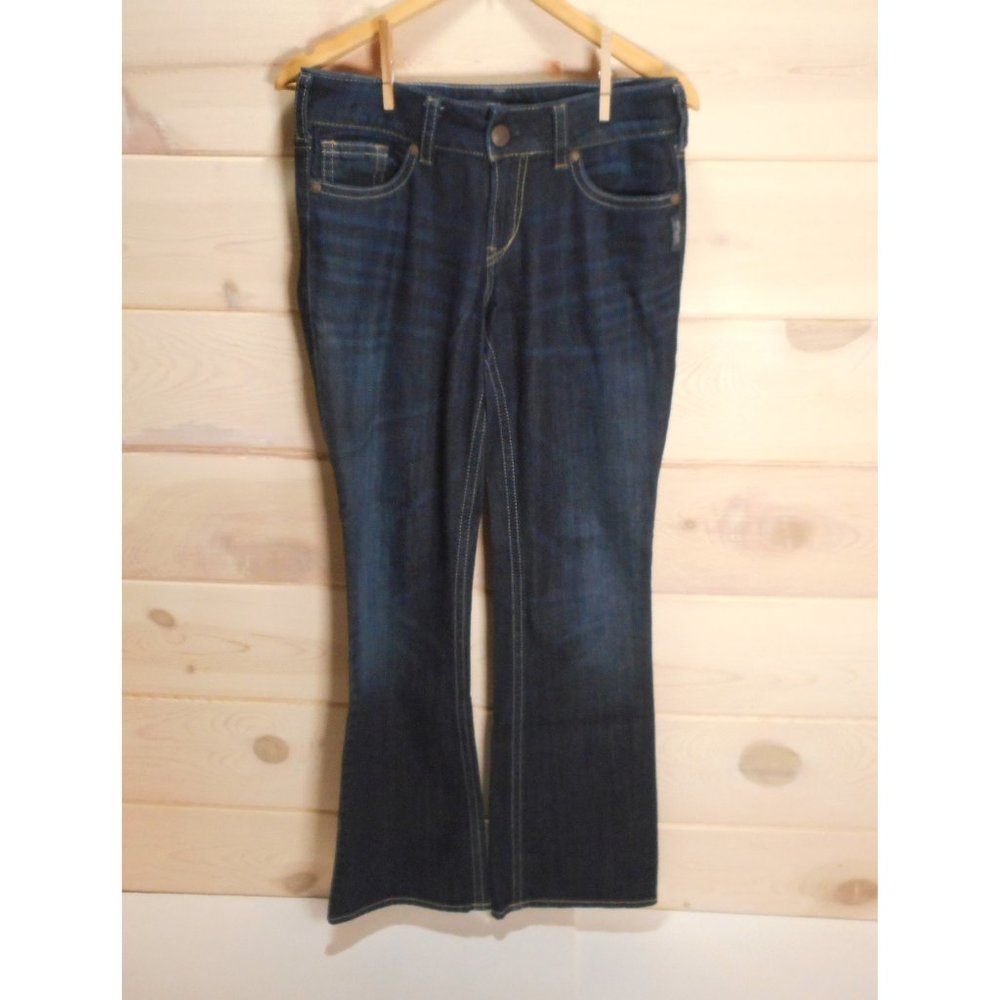 Silver Jeans Suki Women's 28/32 Denim Mid Rise Dark Wash Bootcut